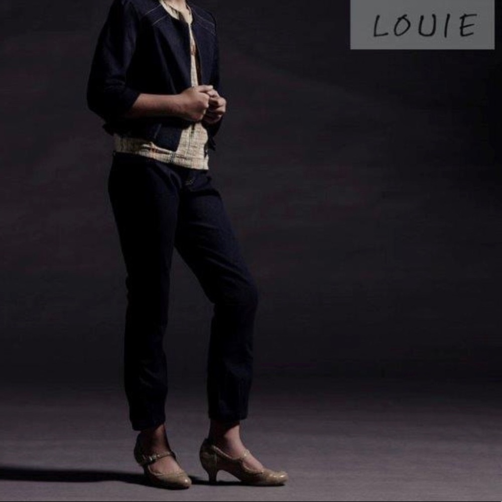 LOUIE-NWT Girls Denim Front Slit Jeans
